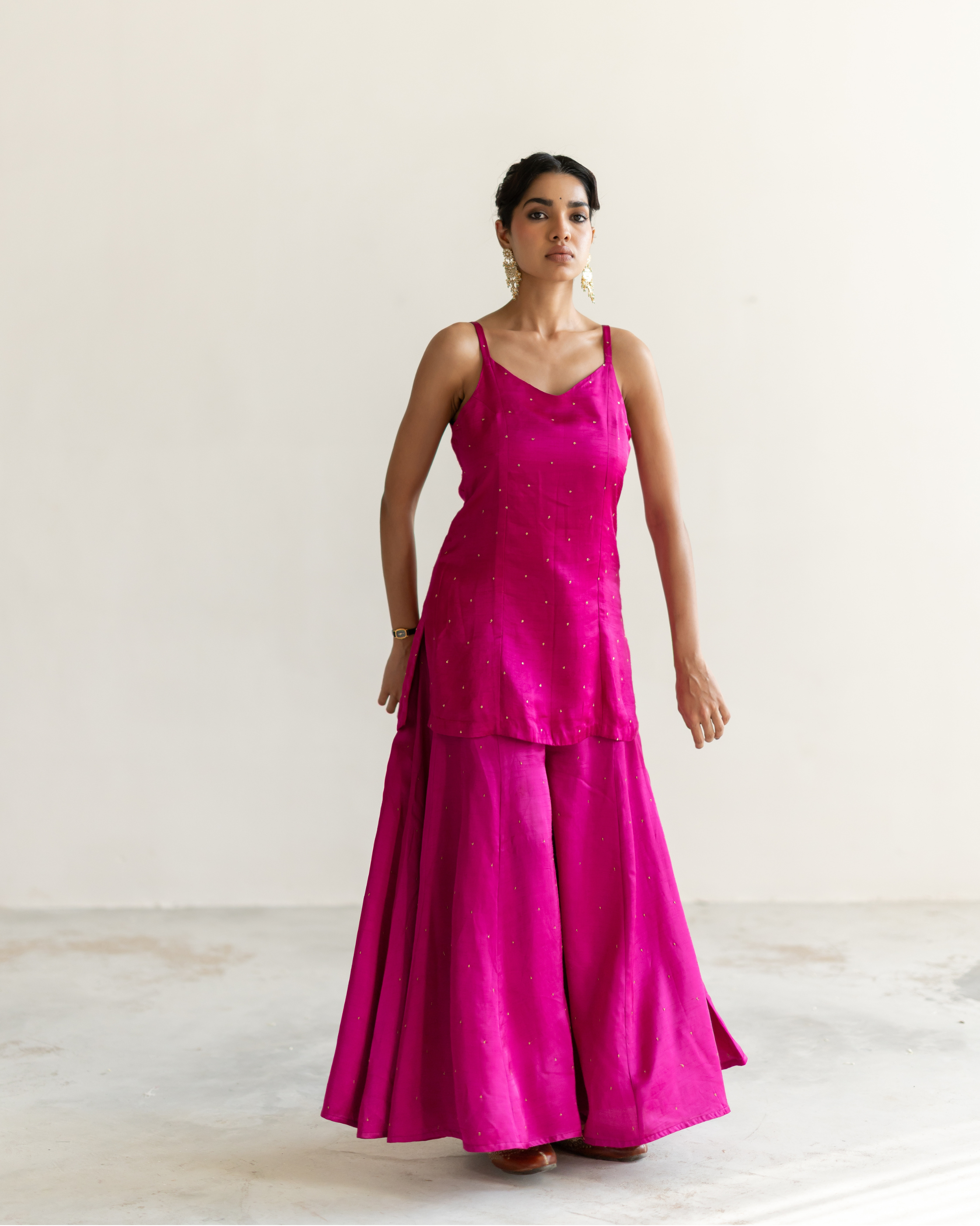 Rani Pink Roshni Gharara set