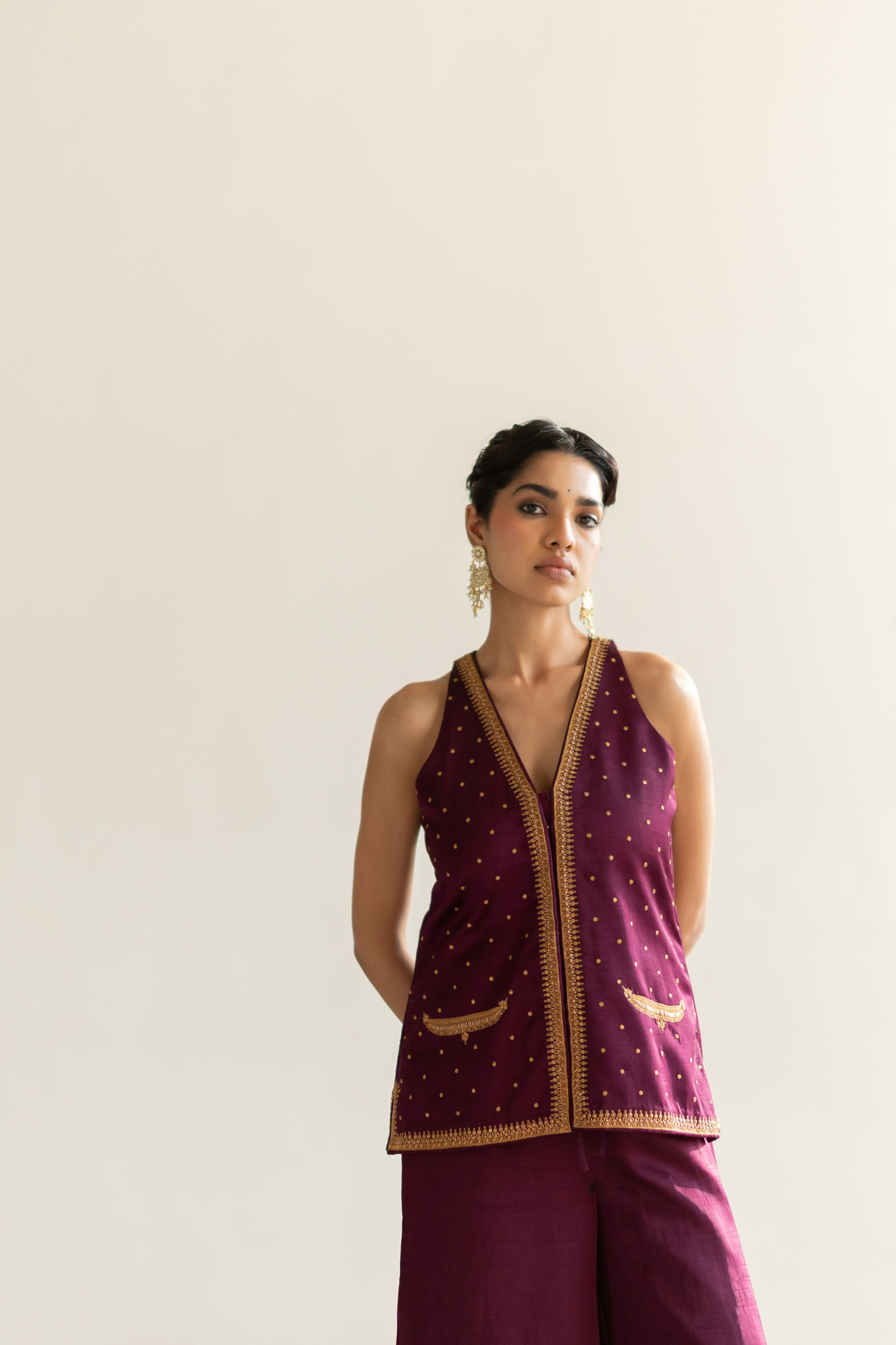 Plum Saanjh Gharara set