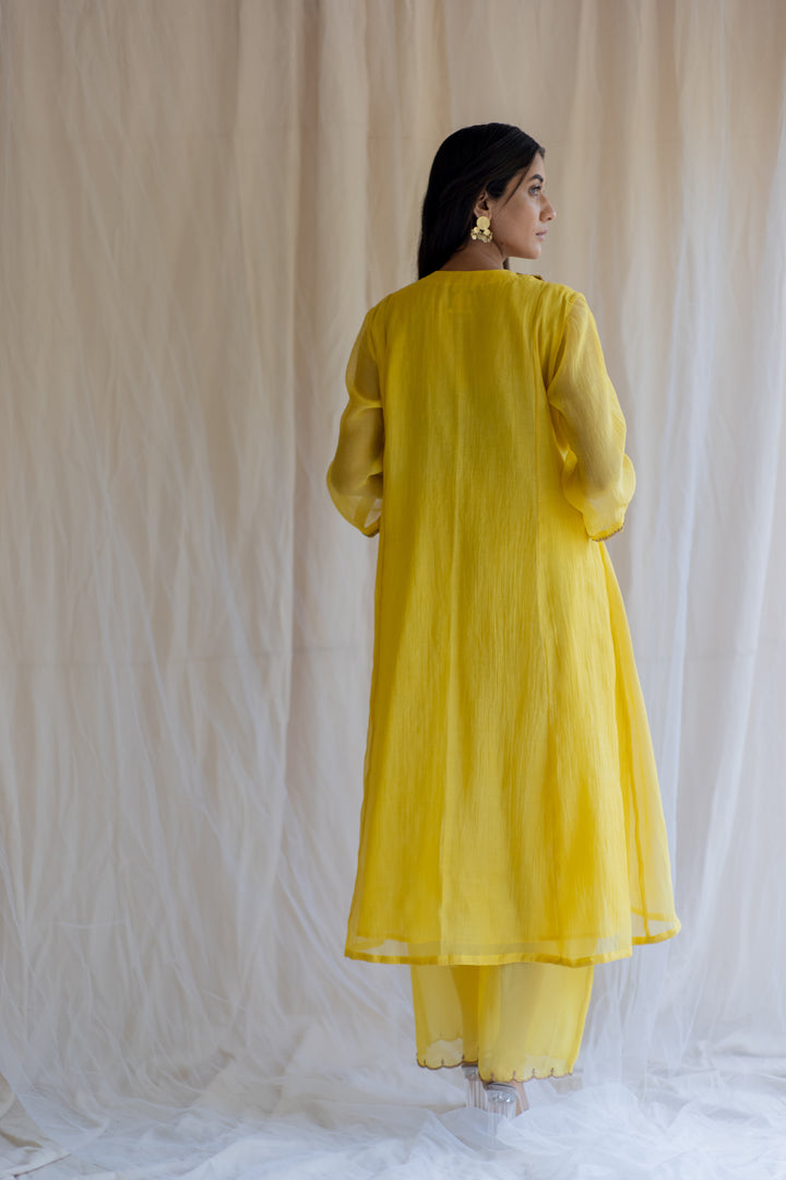 Yellow Firdaus Abho And Izaar (Set of 2)