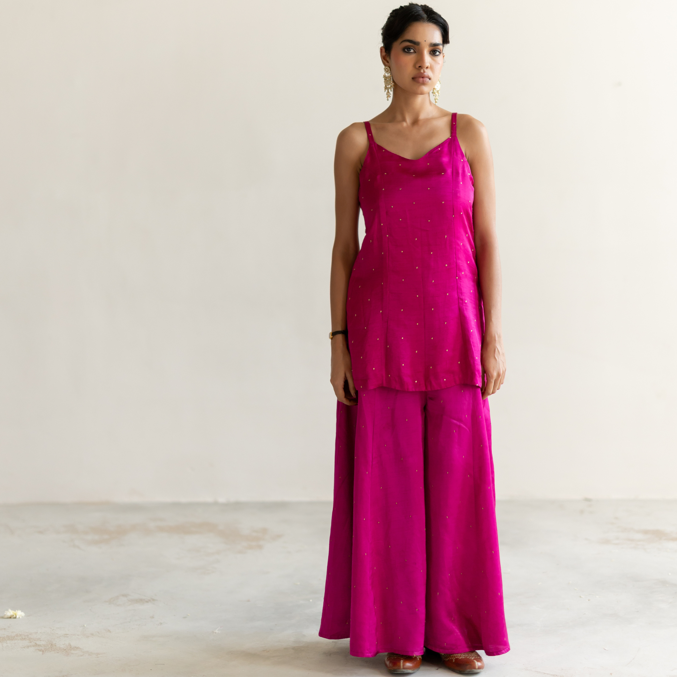 Rani Pink Roshni Gharara set
