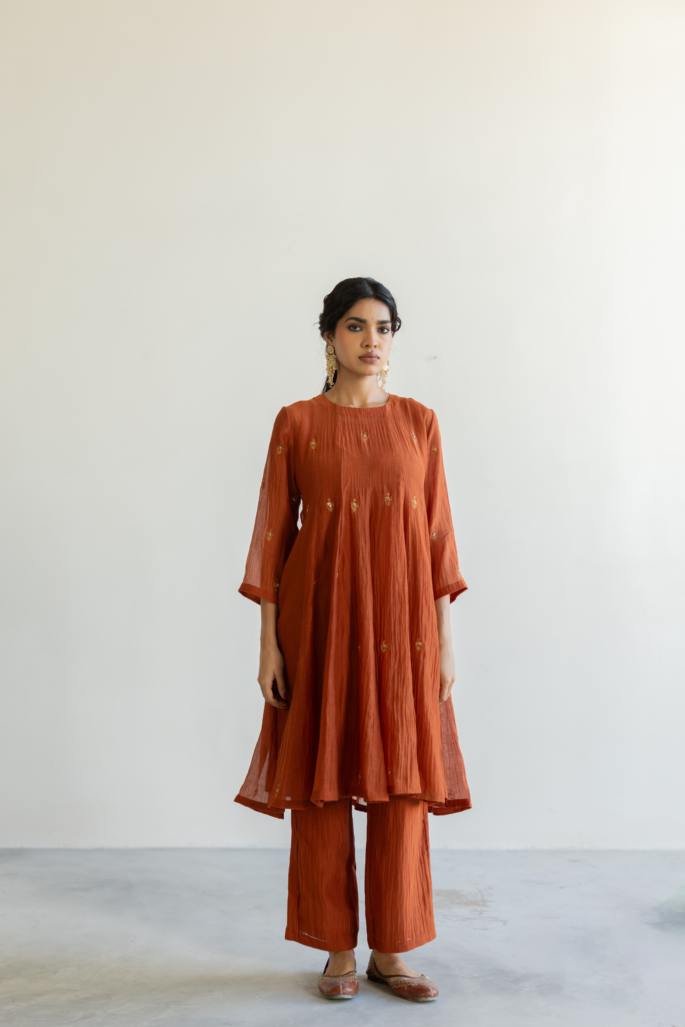 Rust Taar Kurta set
