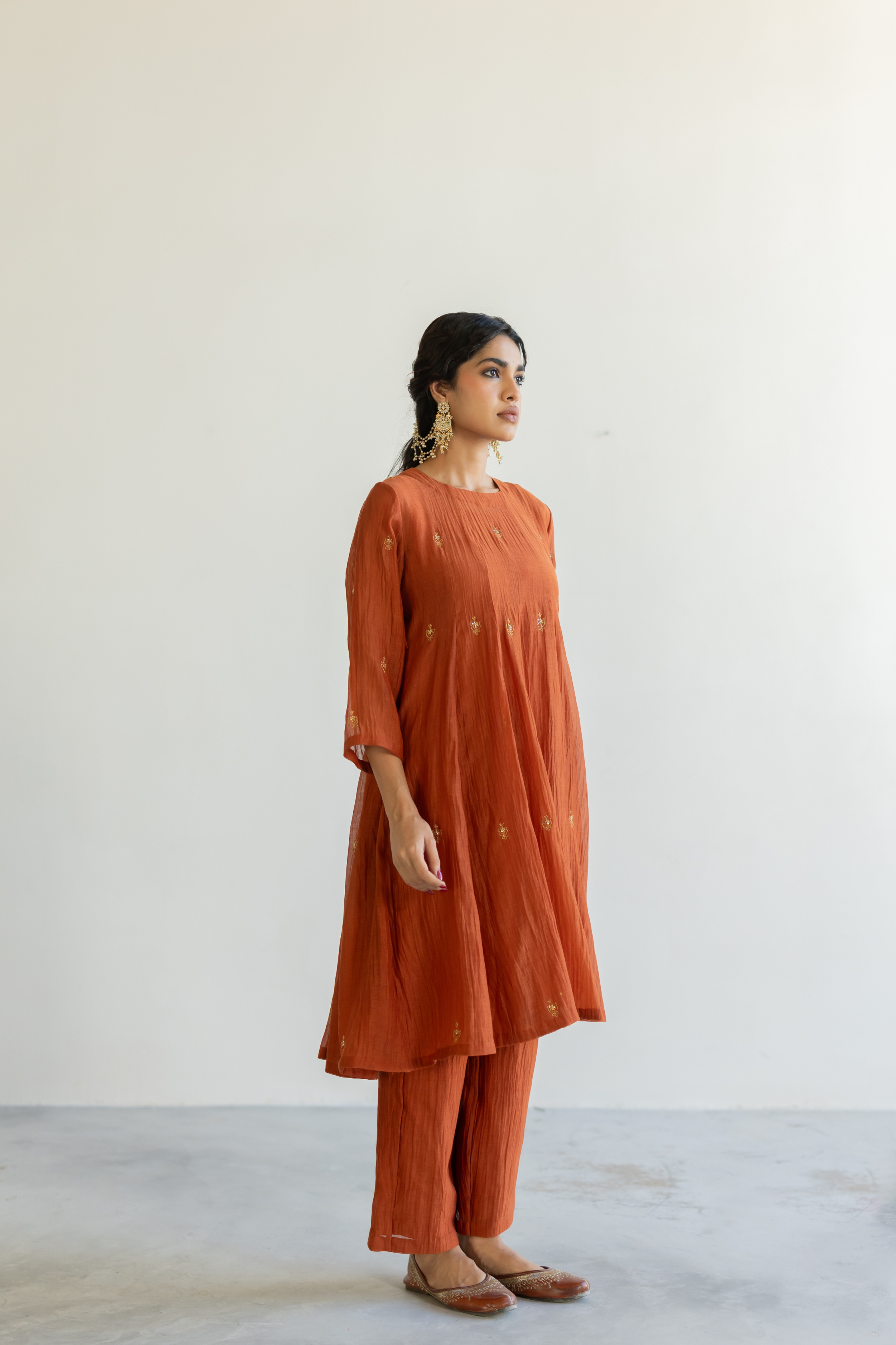 Rust Taar Kurta set