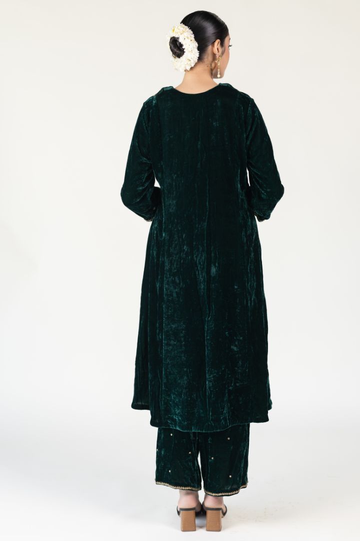 Emerald Velvet Abho Set