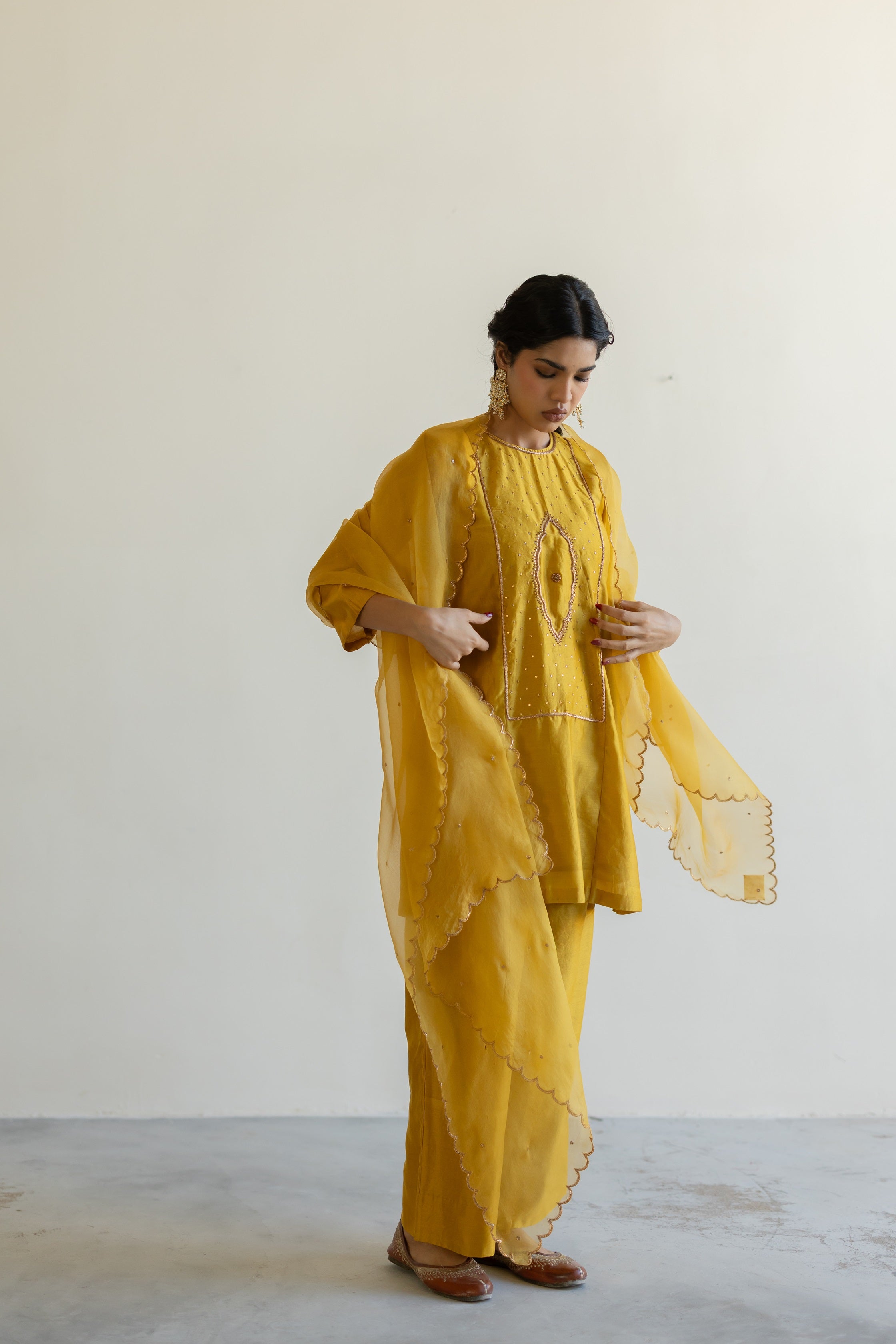 Yellow Sitara Odhani