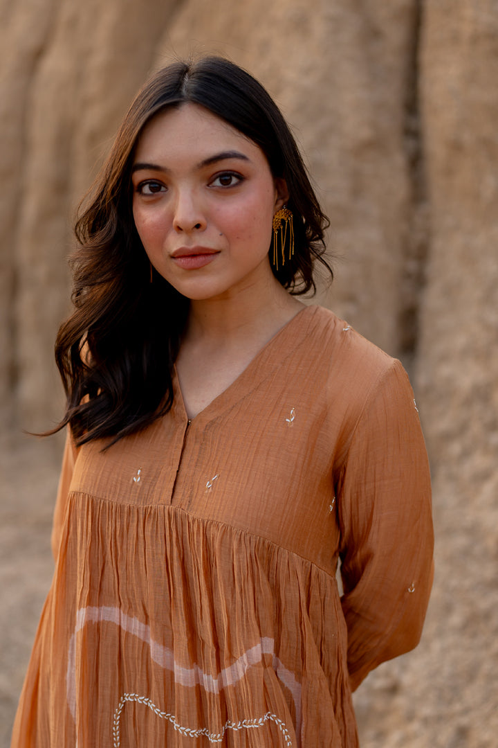 Pastel Orange Arazi dress