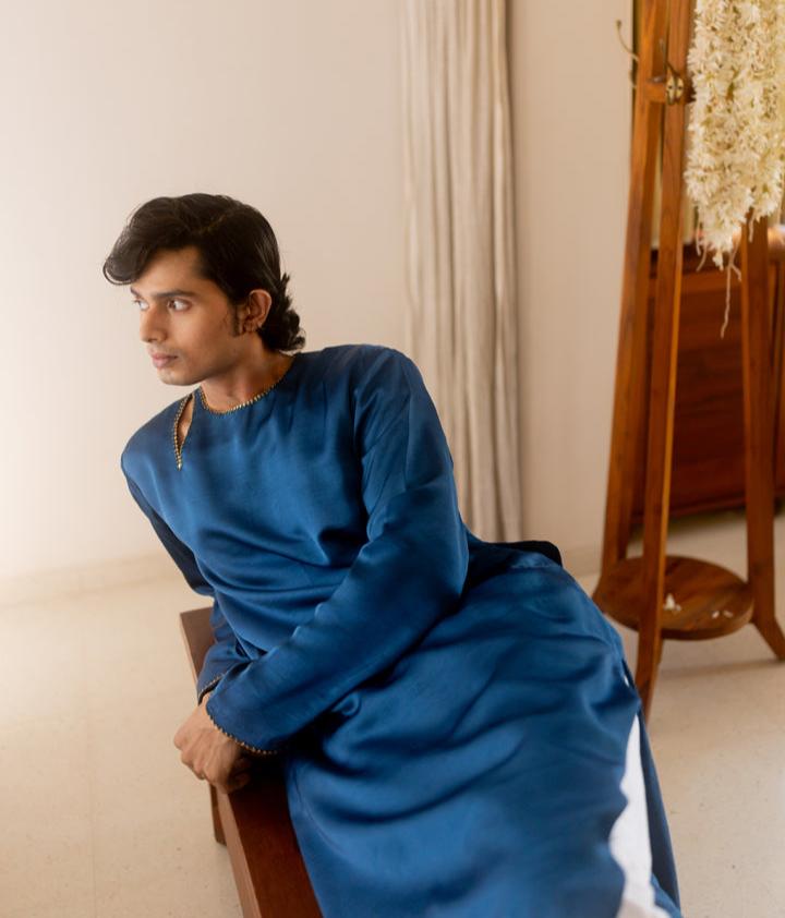 Nooran Kurta - Midnight Blue