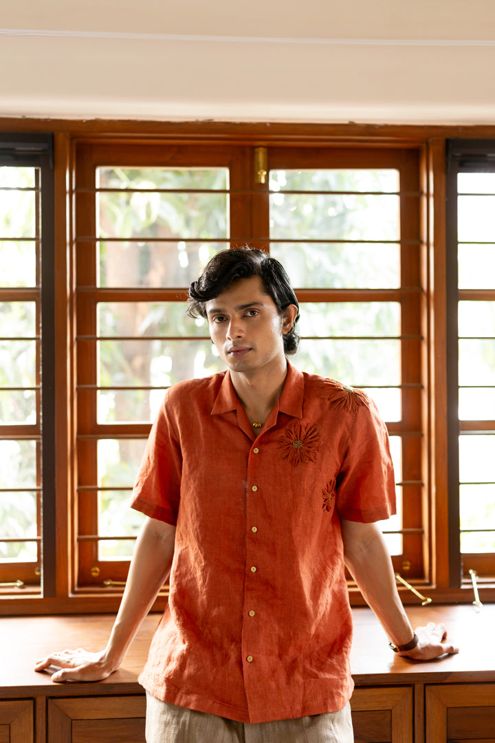 Raag Linen Shirt - Rust