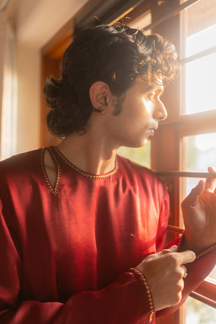 Nooran Kurta - Maroon