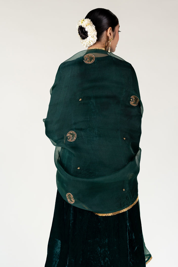 Emerald Mehraab Kurta With Chaand Odhani