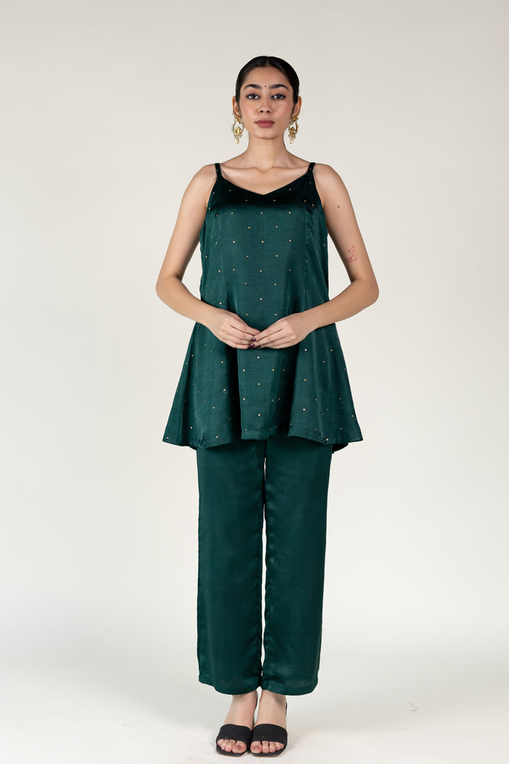 Emerald Roshni Kurta With Chaand Odhani