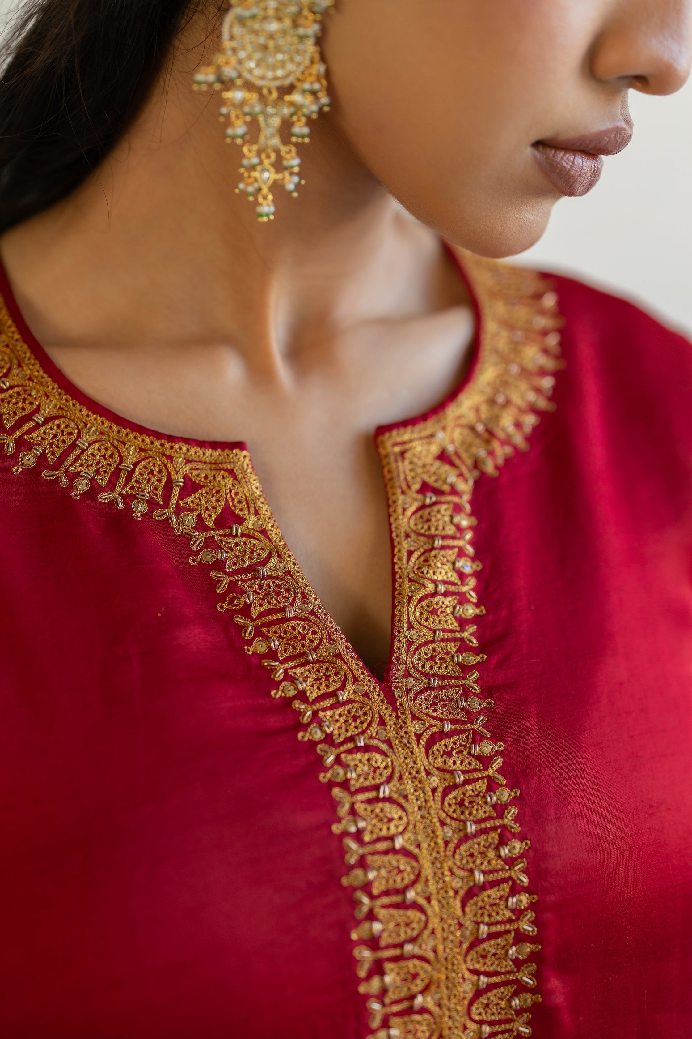 Red Ambar Kurta set