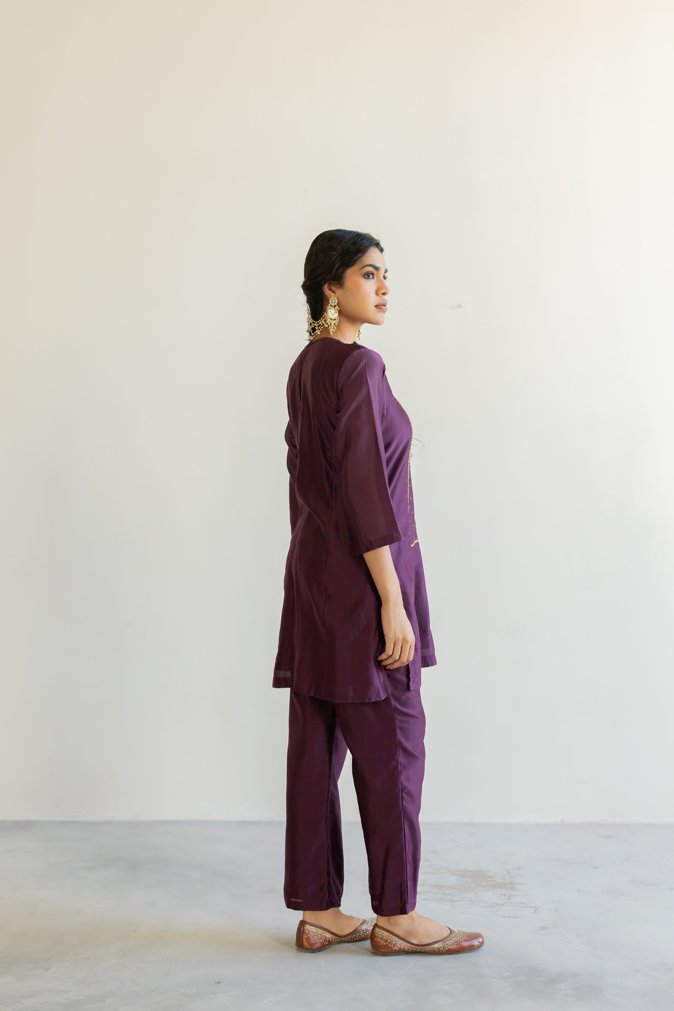 Aubergine Naaz Kurta set