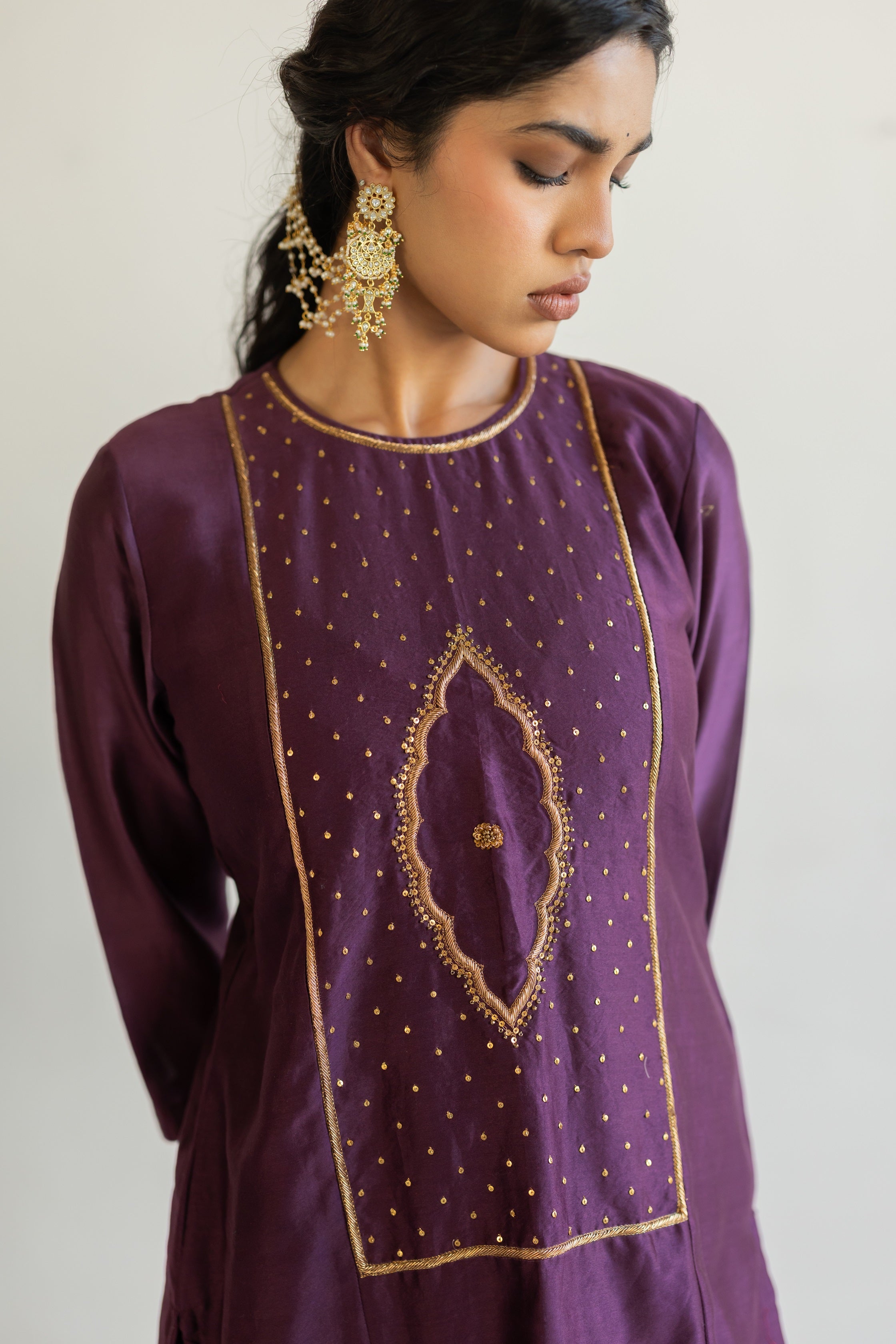 Aubergine Naaz Kurta set