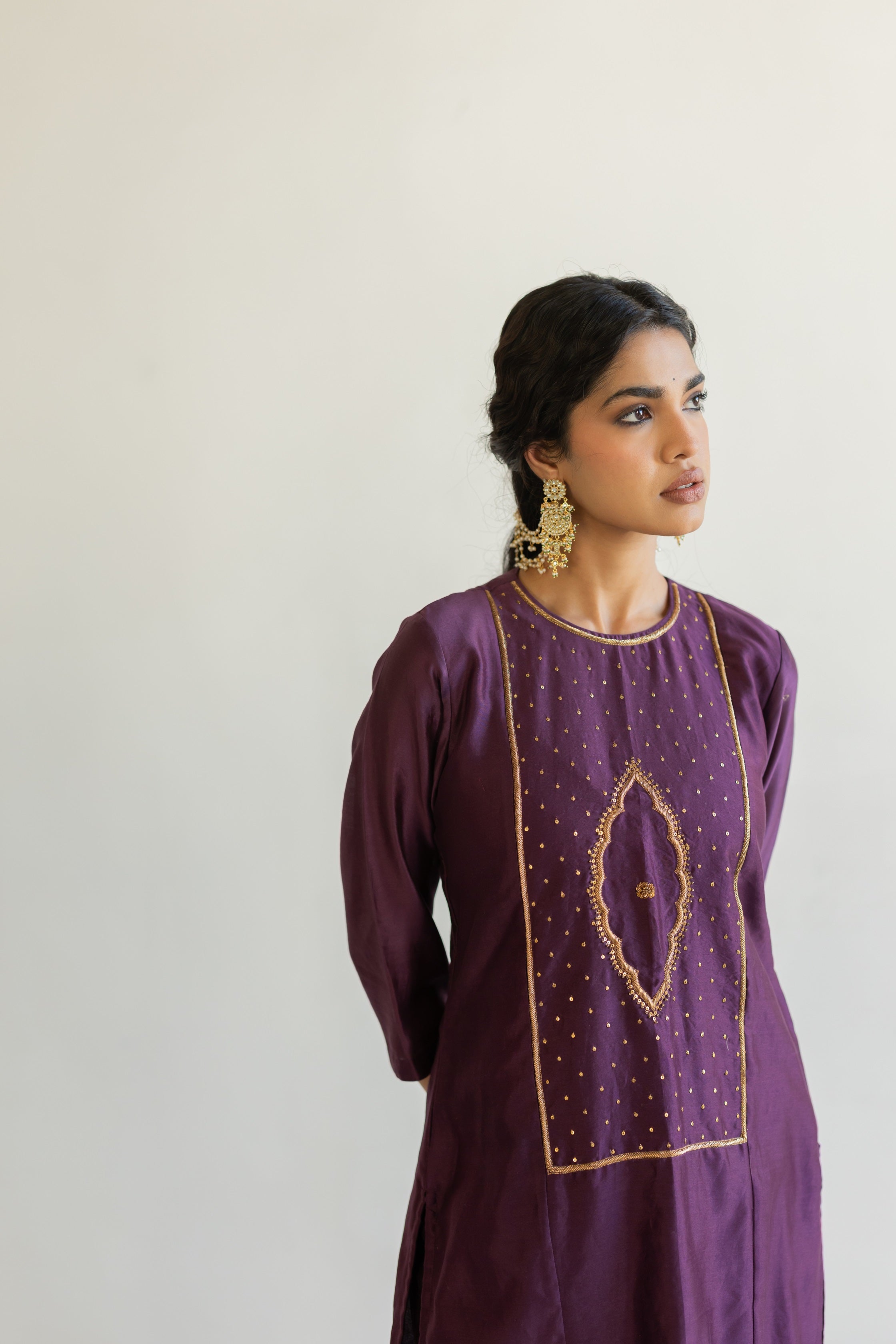 Aubergine Naaz Kurta set