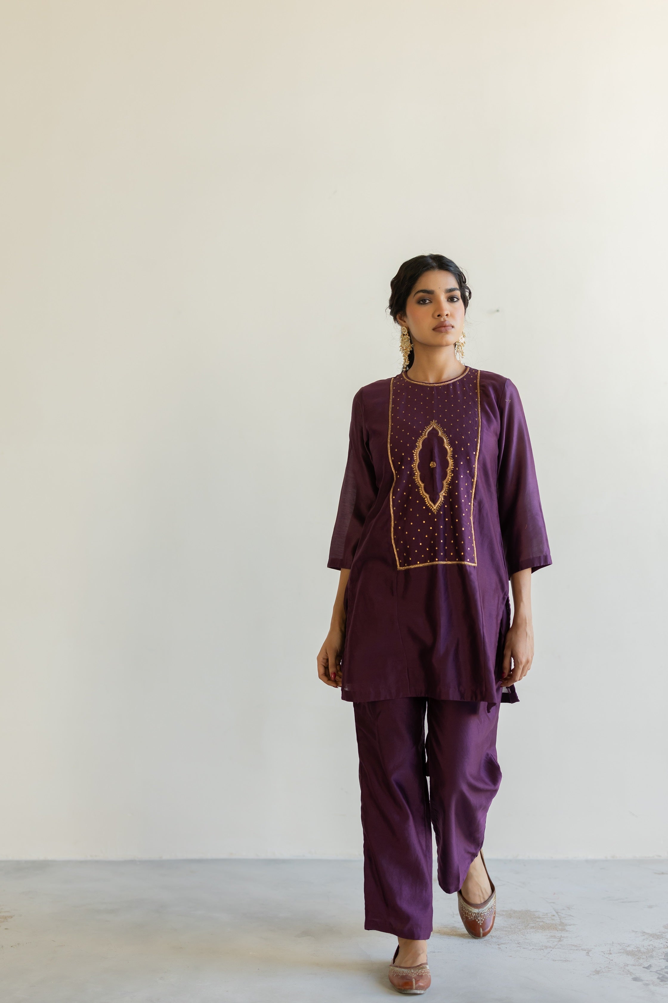 Aubergine Naaz Kurta set