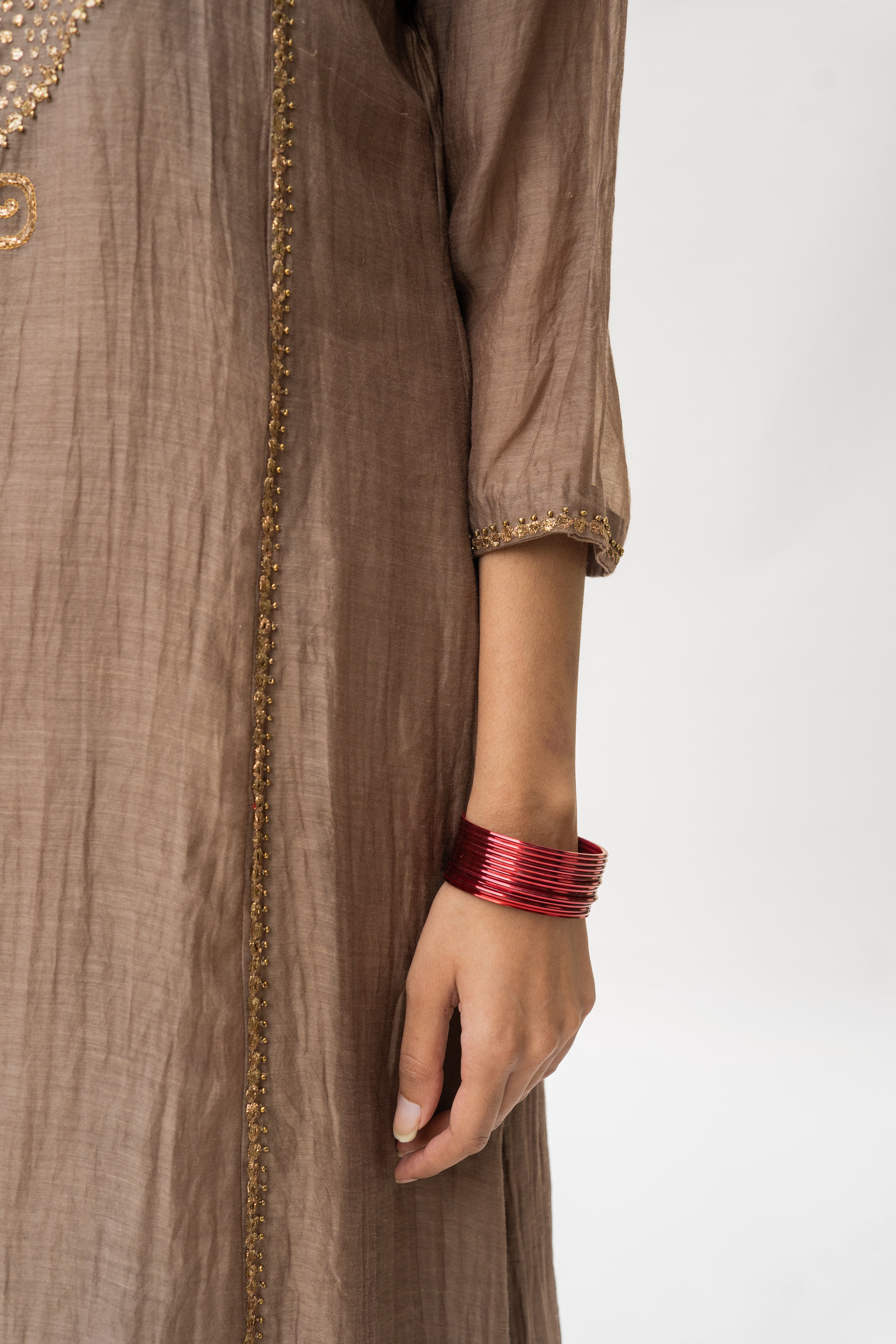 Vintage Brown Firdaus Abho And Izaar (Set of 2)