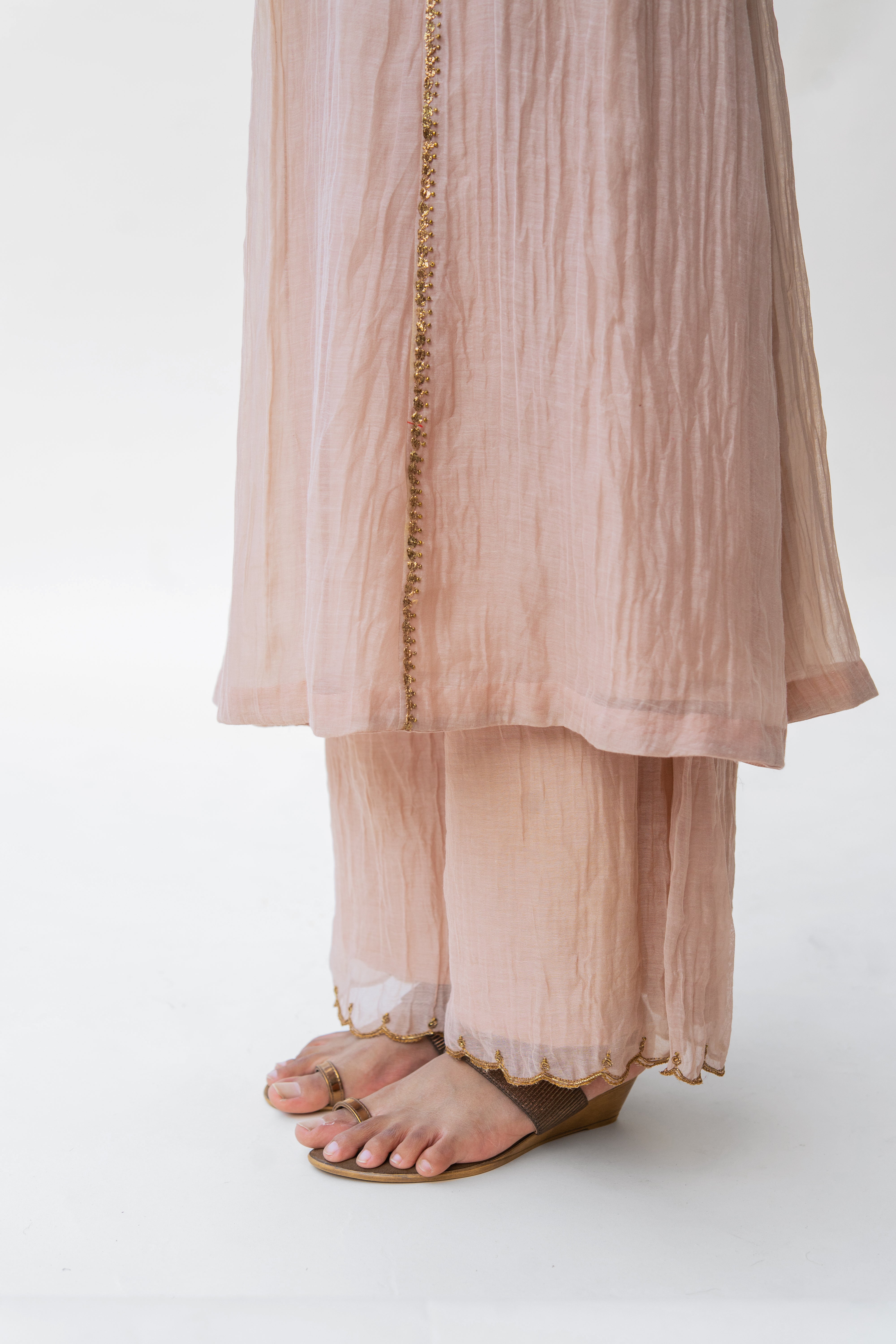 Baby Pink Firdaus Abho And Izaar (Set of 2)