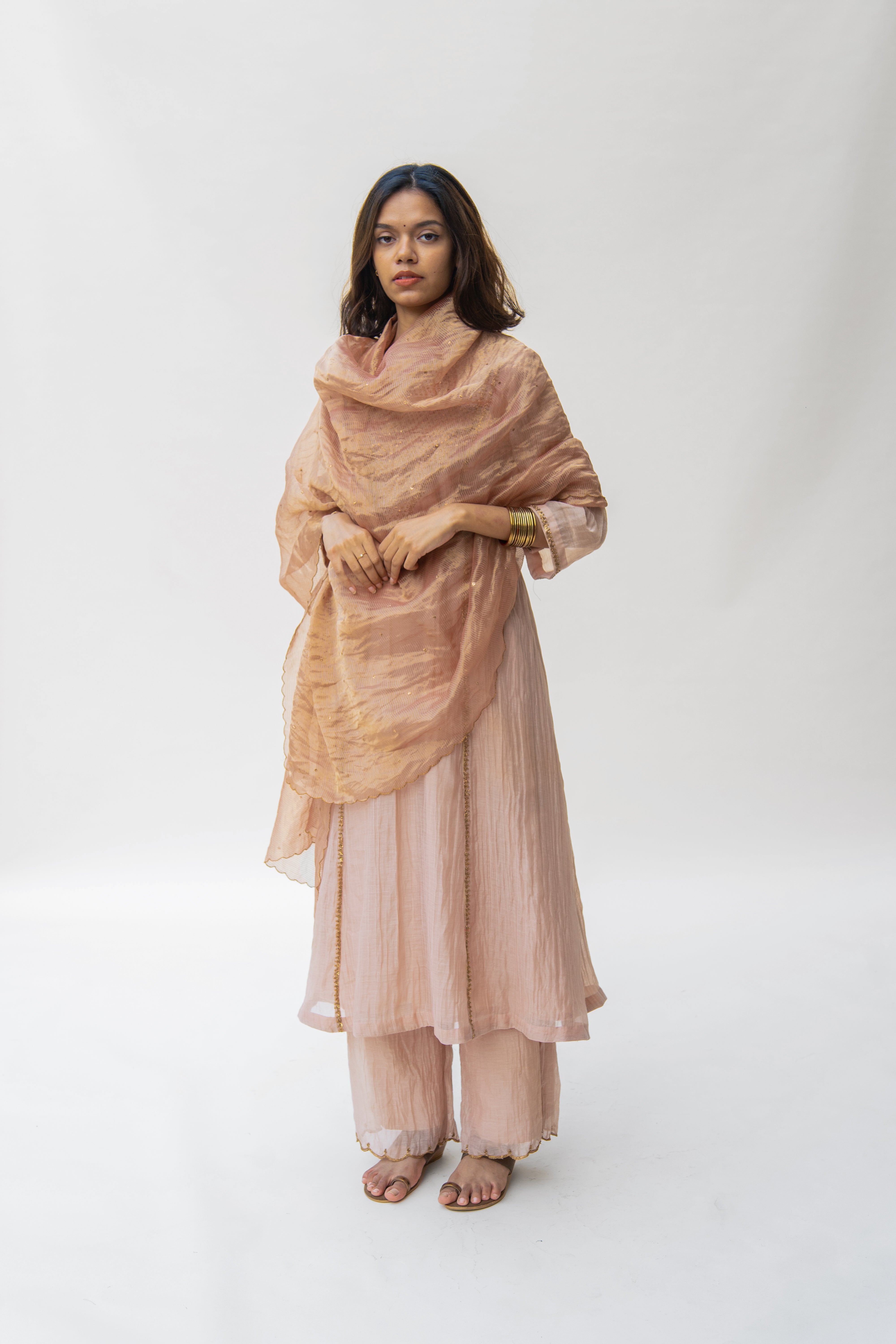 Baby Pink Firdaus Abho And Izaar (Set of 2)