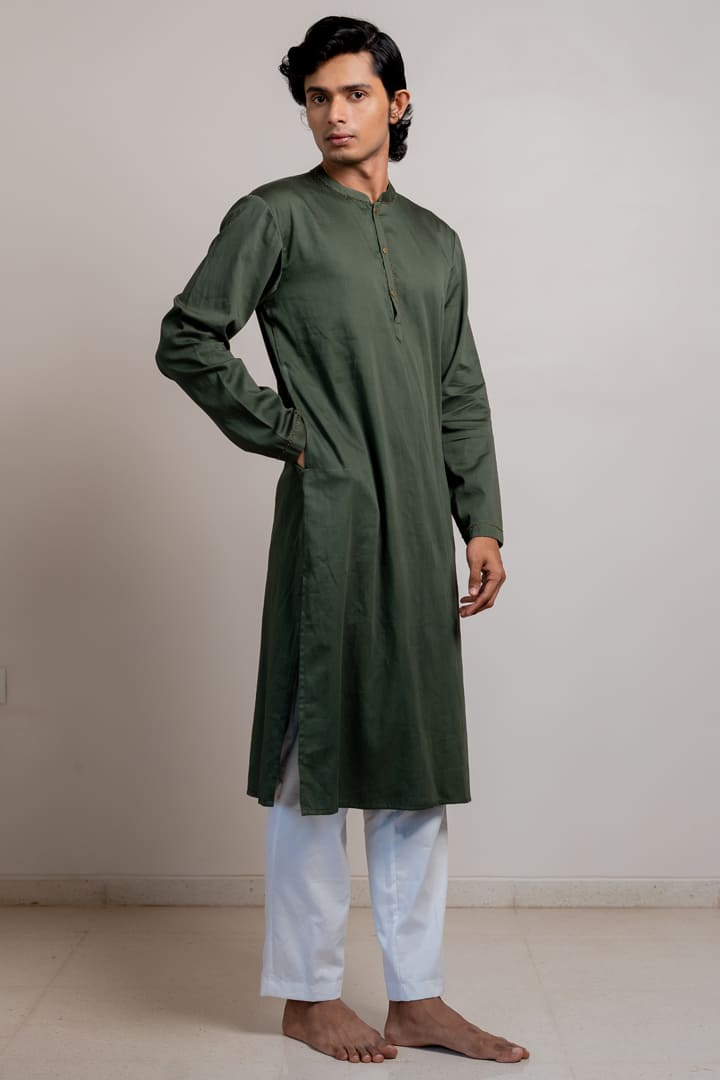 Indra Kurta - Olive Green