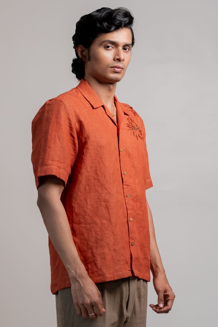 Raag Linen Shirt - Rust