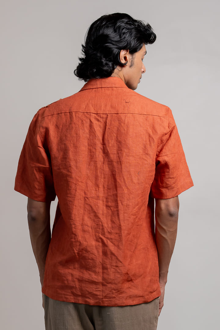 Raag Linen Shirt - Rust