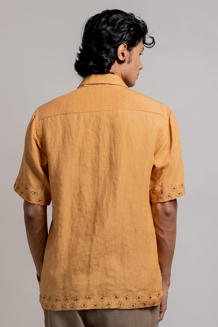 Kamal Linen Shirt - Mustard Yellow