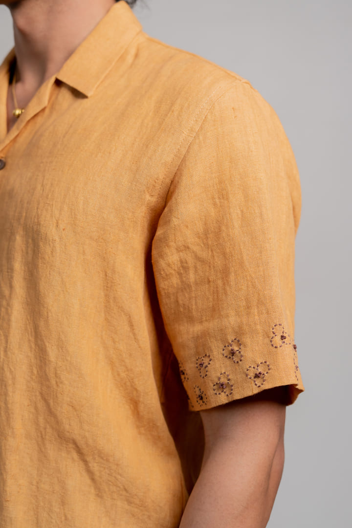 Kamal Linen Shirt - Mustard Yellow