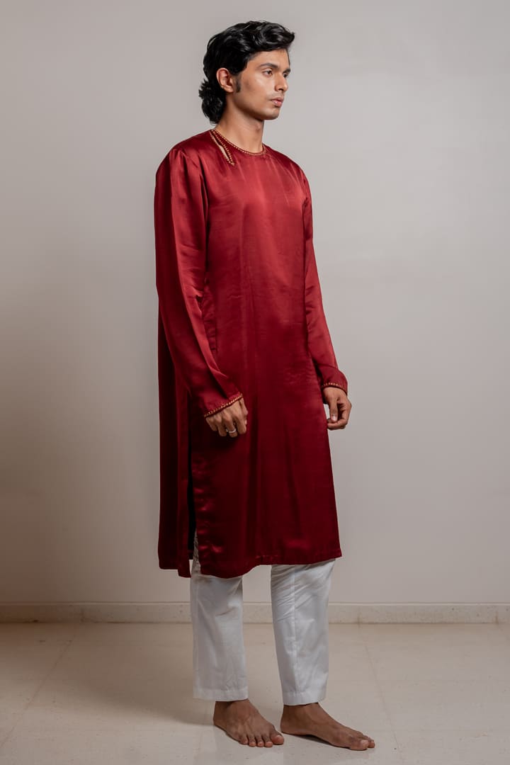 Nooran Kurta - Maroon