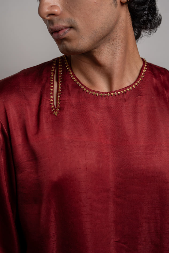 Nooran Kurta - Maroon