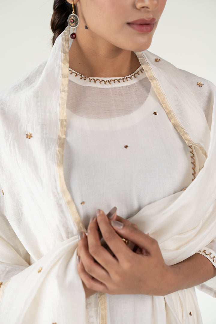 Ivory Baadal Kurta (set of 3)