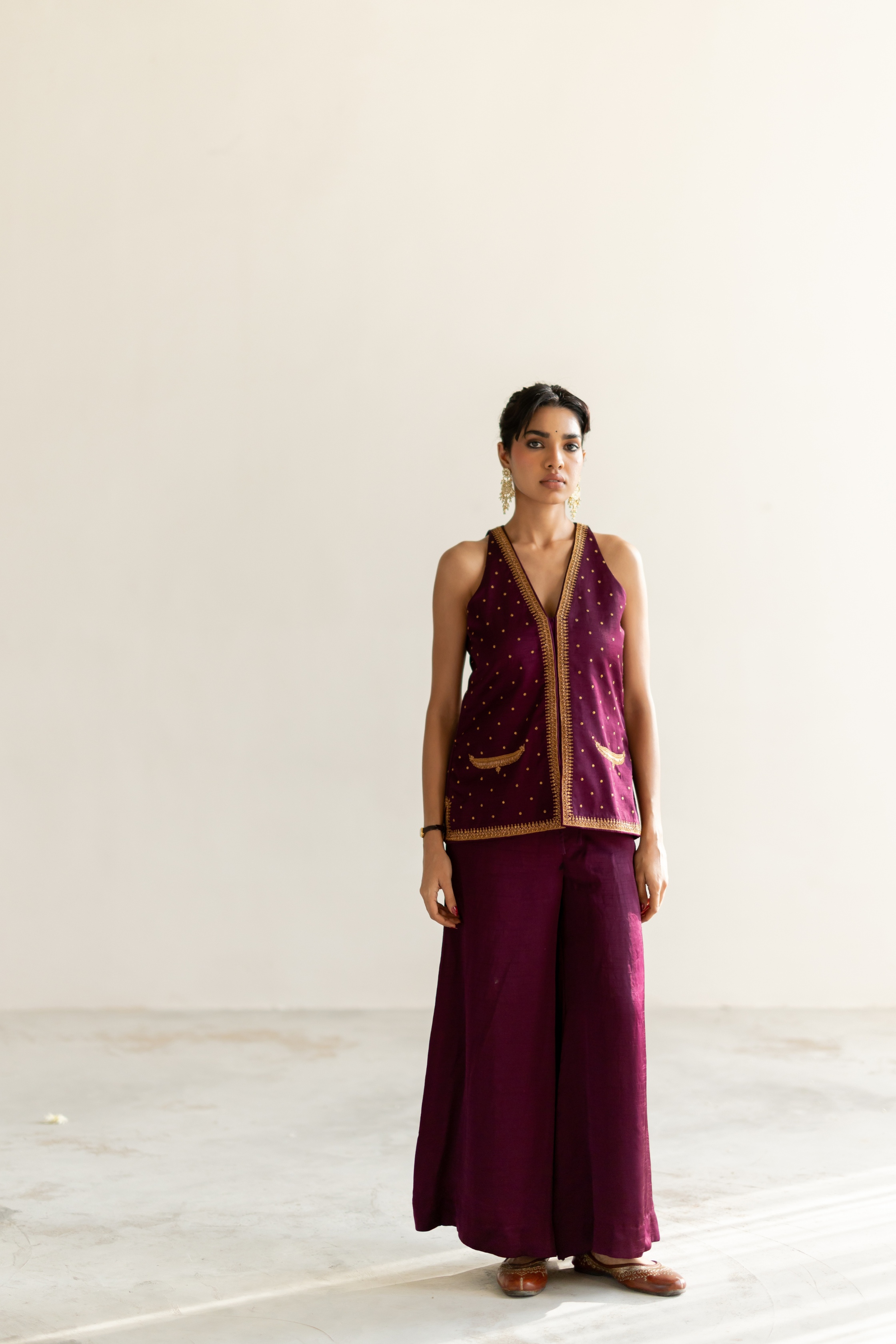 Plum Saanjh Gharara set