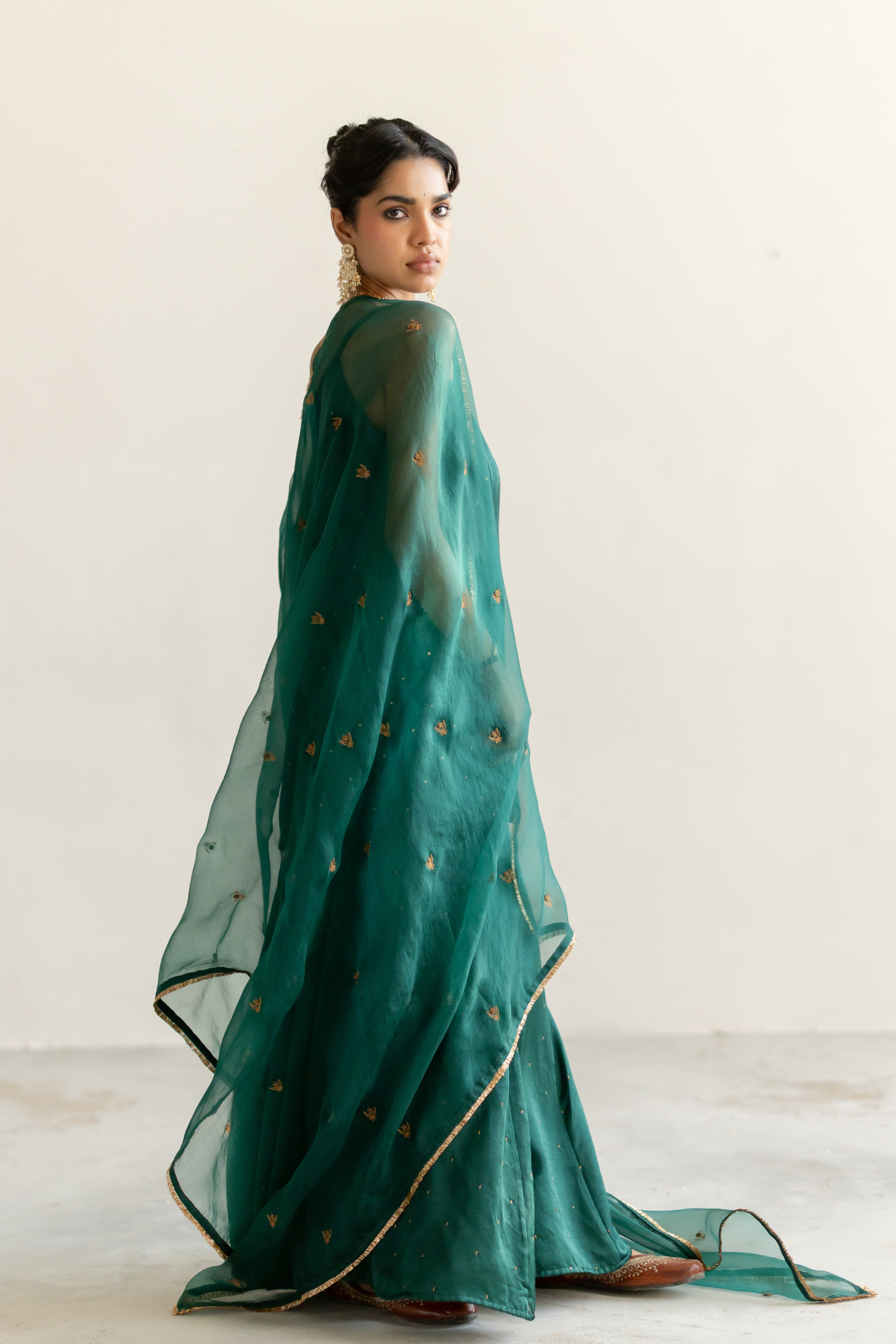 Emerald Green Noora Odhani