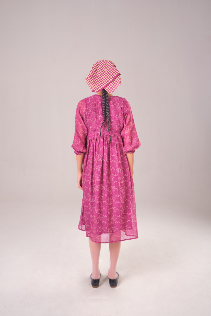 Berry Angarkha Dress