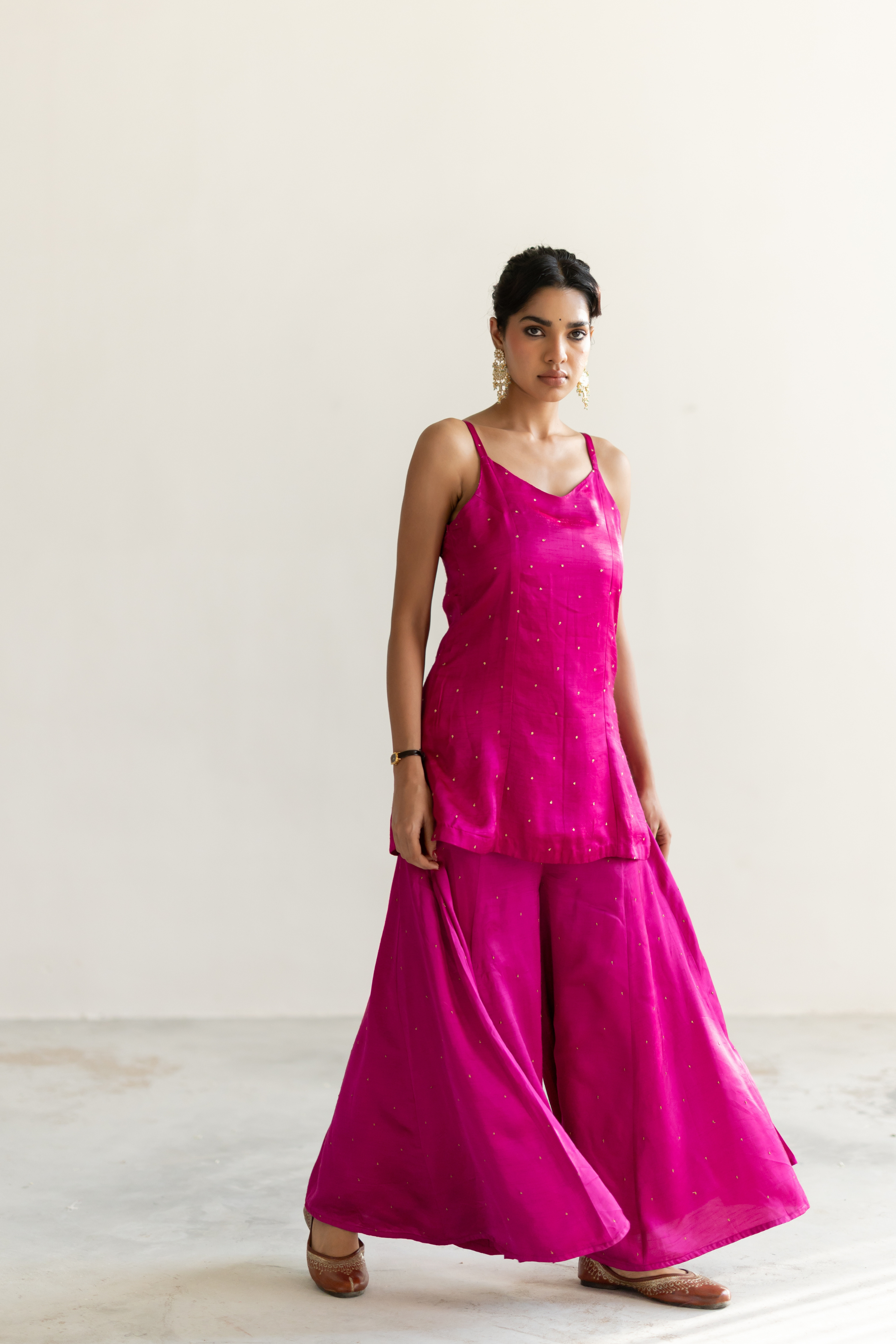 Rani Pink Roshni Gharara set