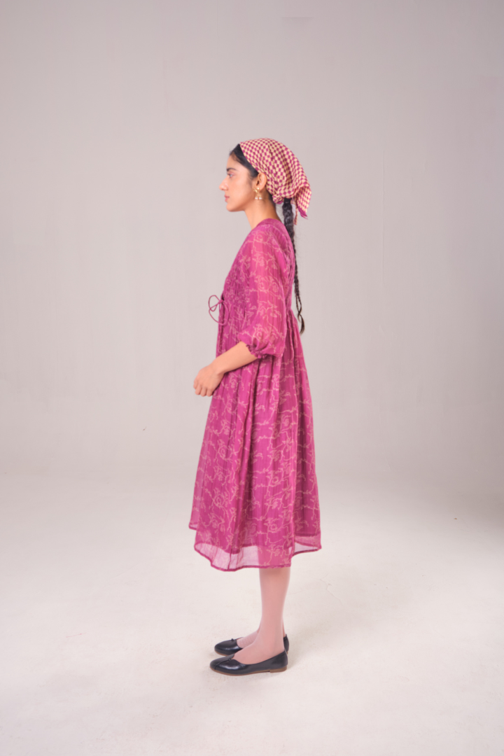 Berry Angarkha Dress