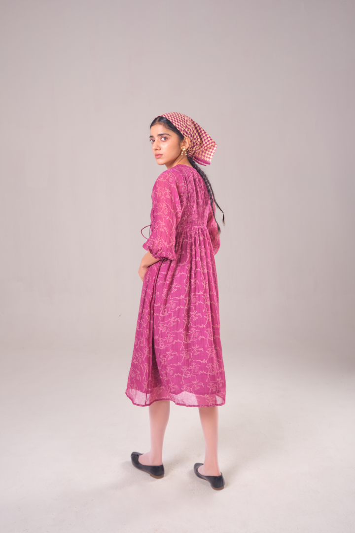 Berry Angarkha Dress