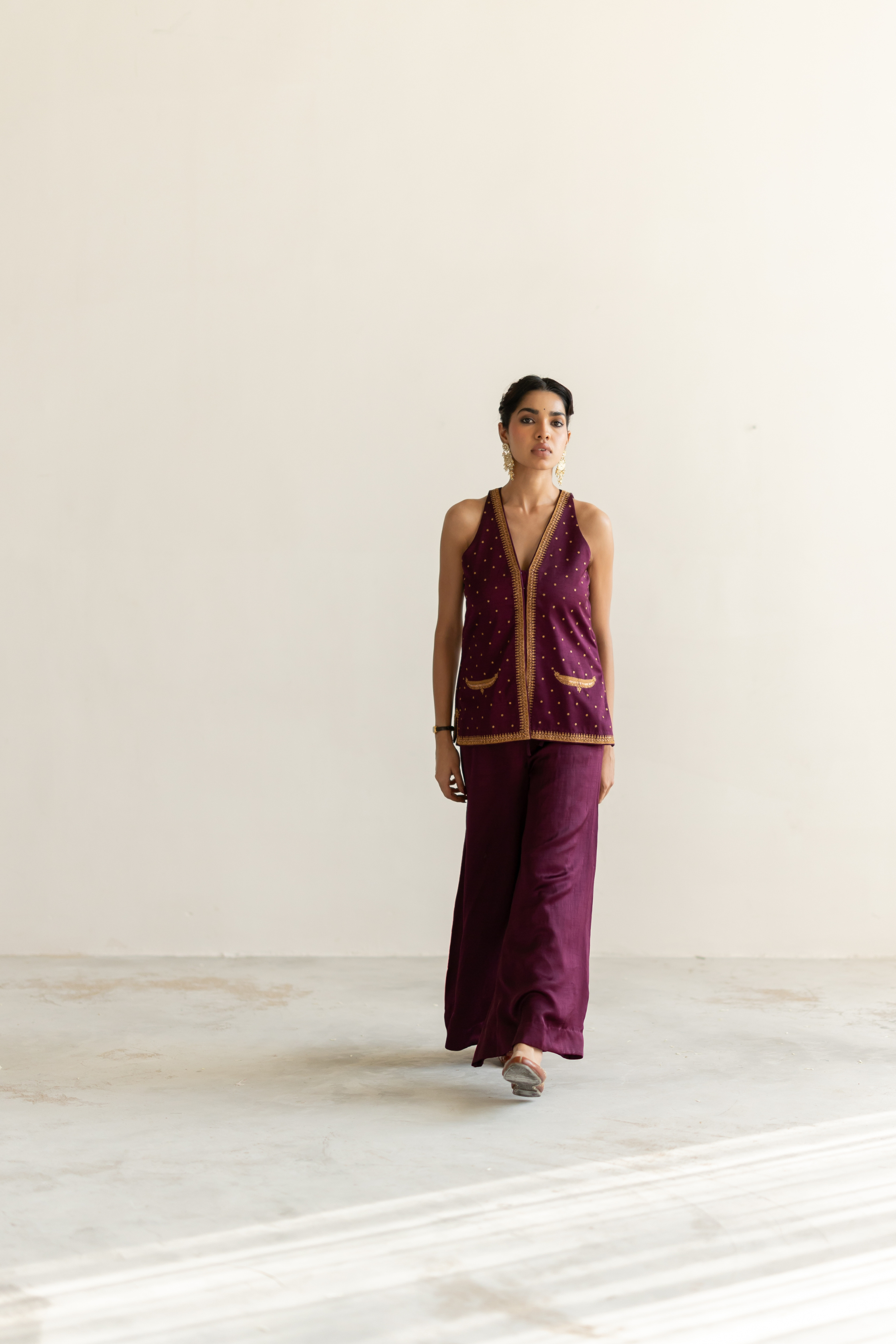 Plum Saanjh Gharara set