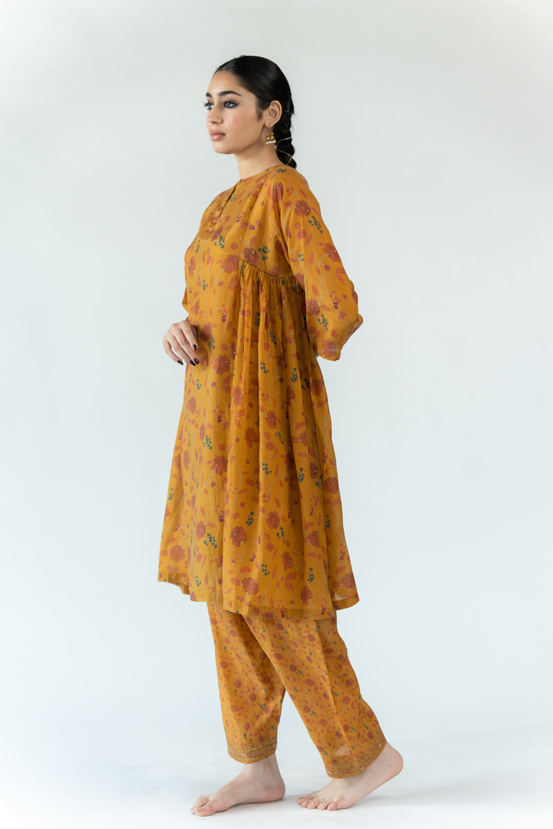 Gulbaag Kurta Set - Mustard (Set of 2)