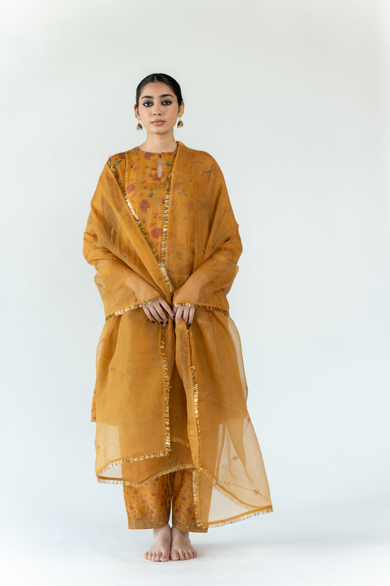 Gulbaag Kurta Set - Mustard (Set of 2)