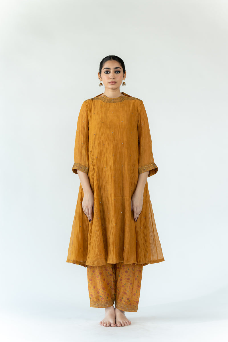 Inaya Kurta Set - Mustard (Set of 2)