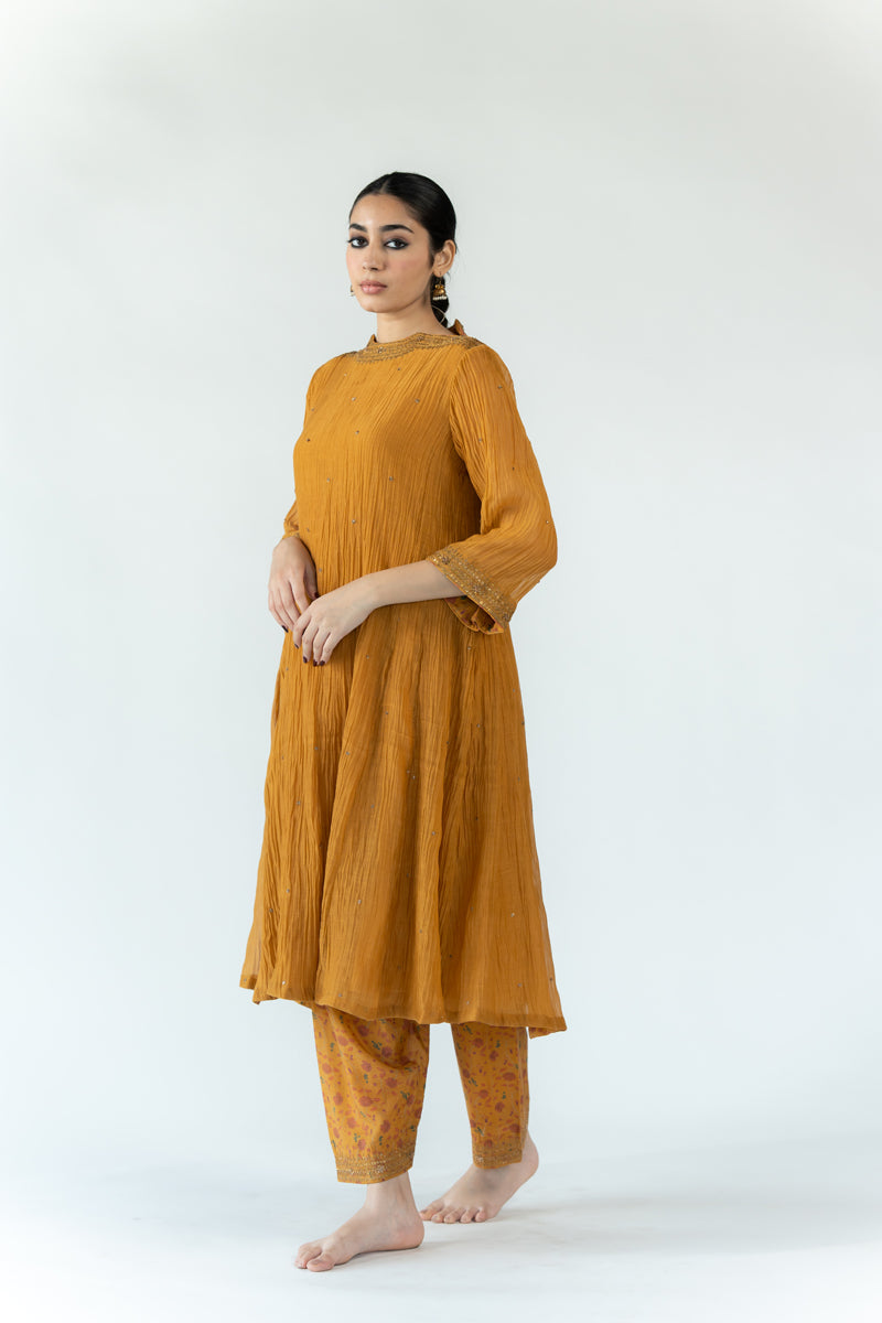 Inaya Kurta Set - Mustard (Set of 2)