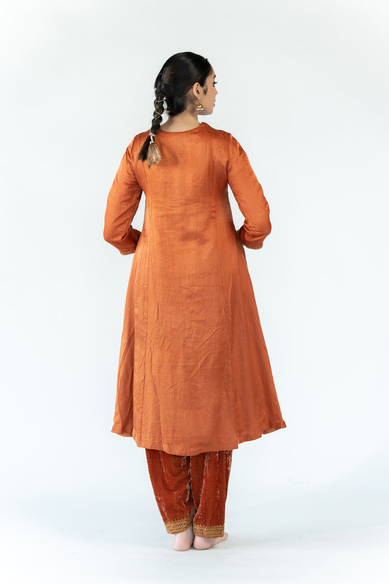 Seher Kurta Set - Rust (Set of 2)