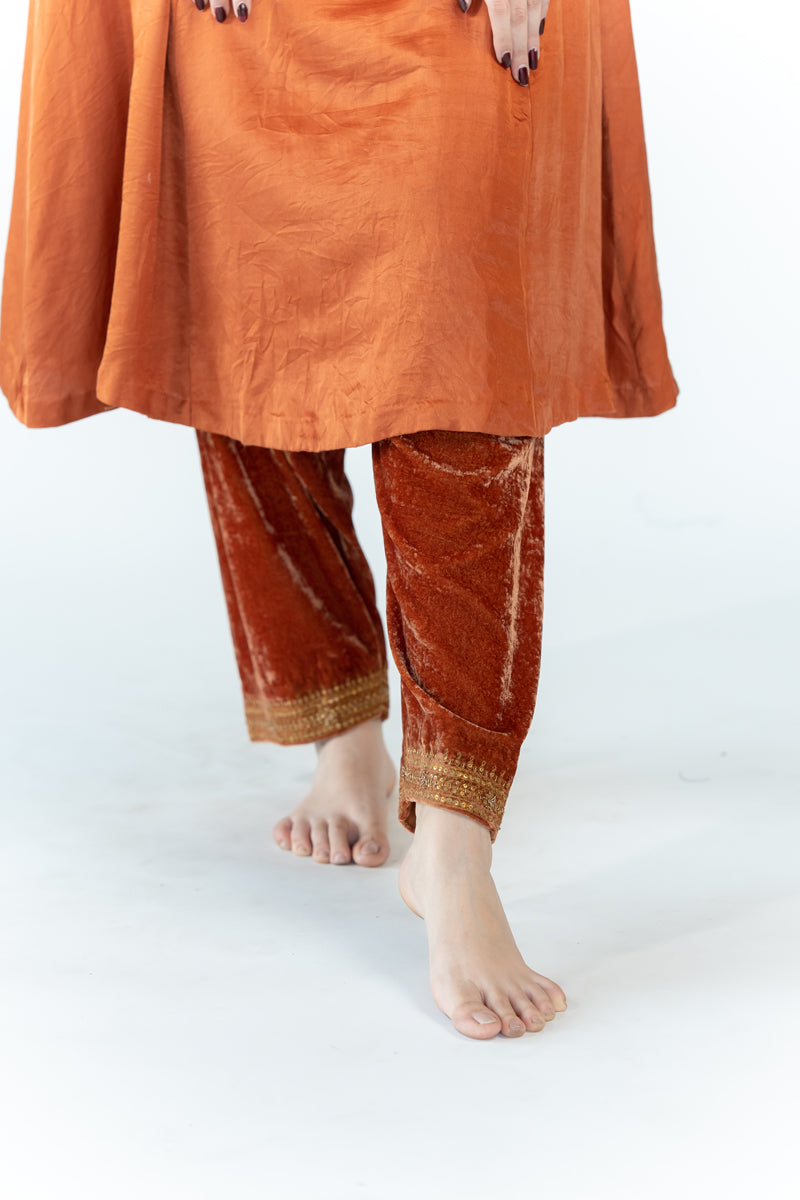 Seher Kurta Set - Rust (Set of 2)