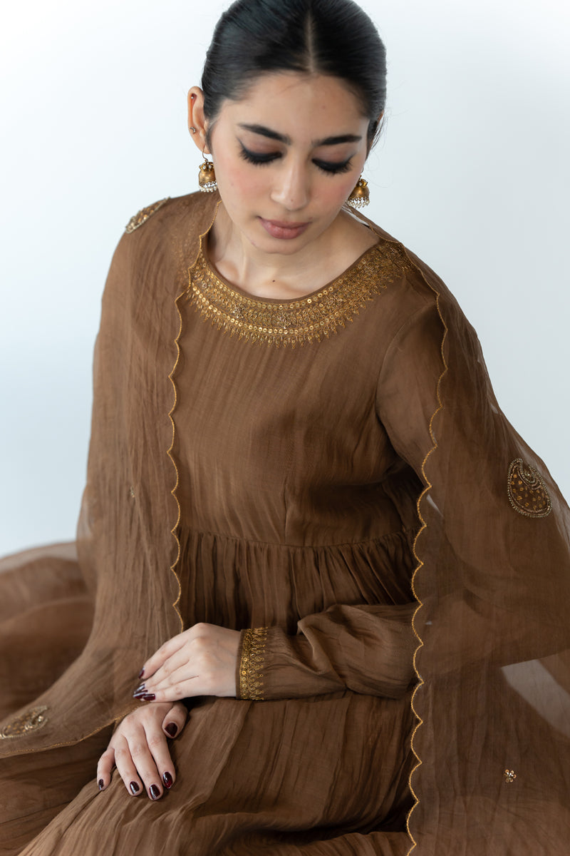 Chaand Odhani - Vintage Brown