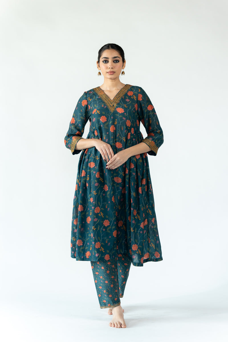 Zoya Kurta Set - Teal (Set of 2)