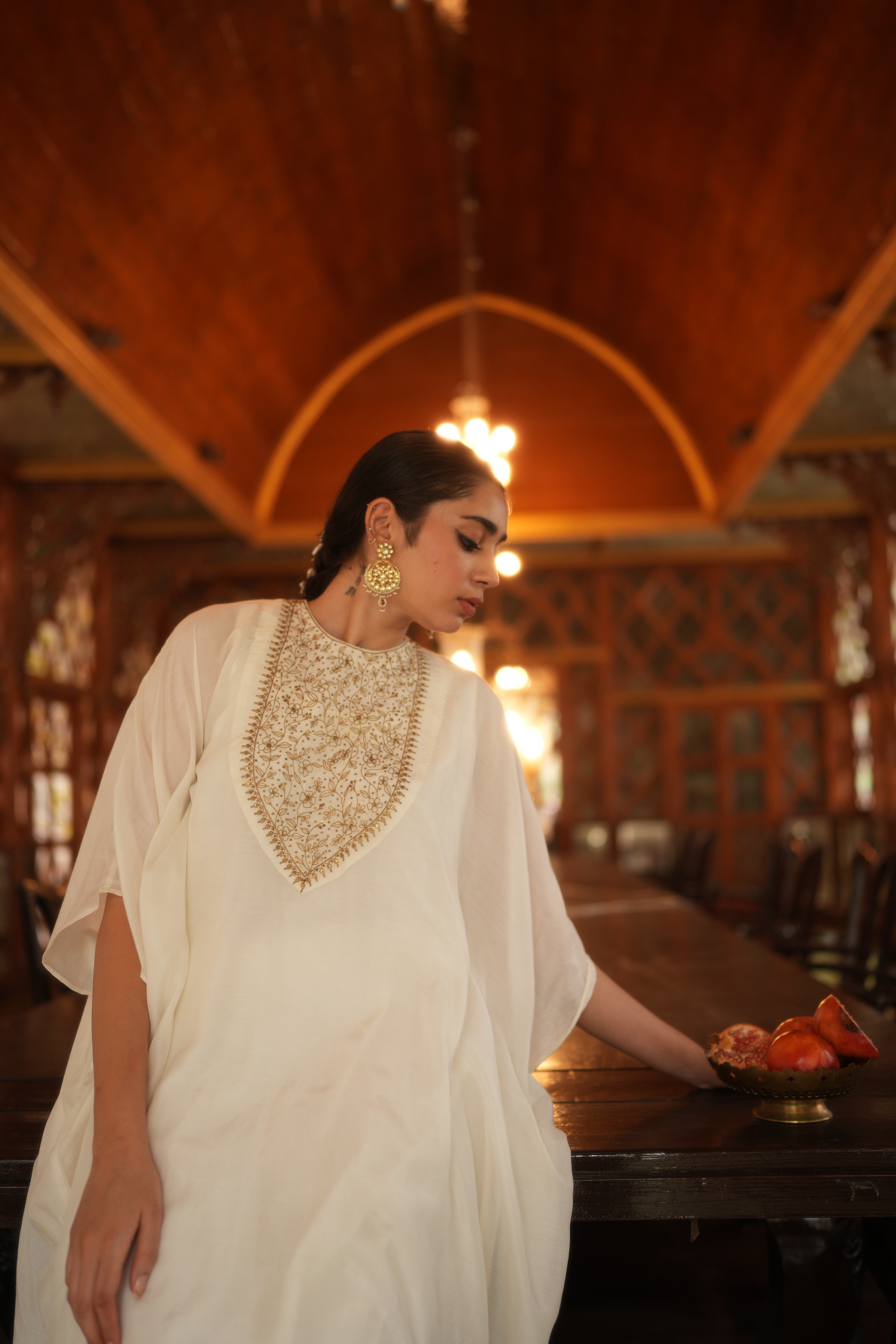 Lailaa Caftan Set - Ivory