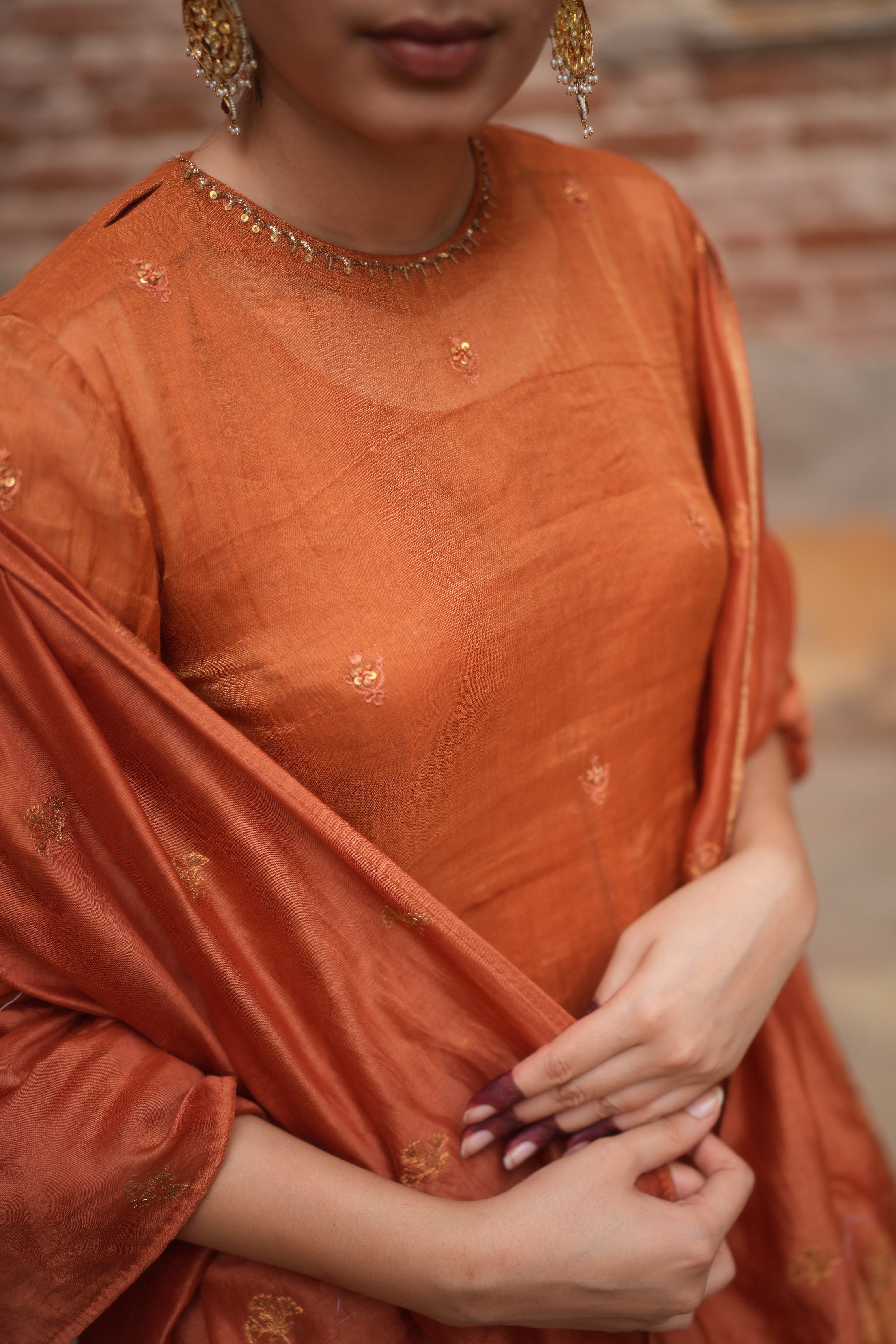 Zareen Gharara Set - Rust