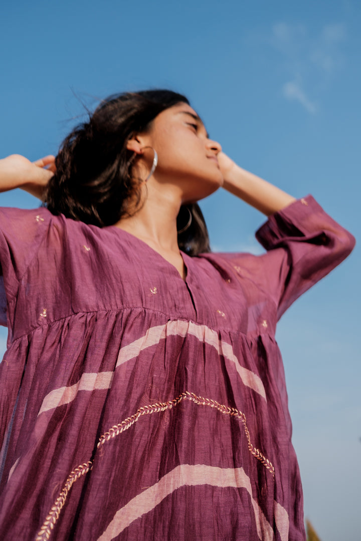 Aubergine Arazi Dress