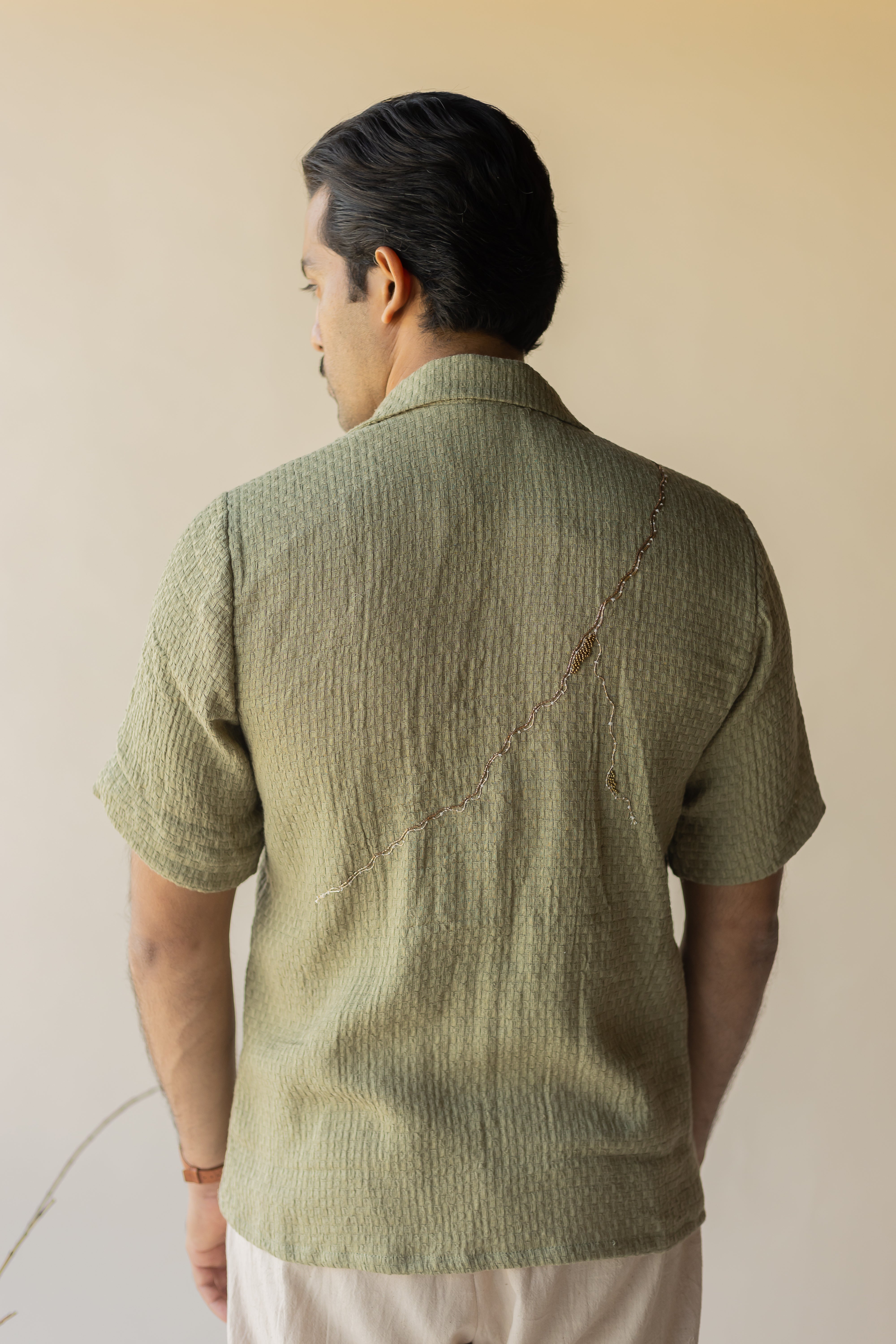 Sage Green Hasu Textured Shirt