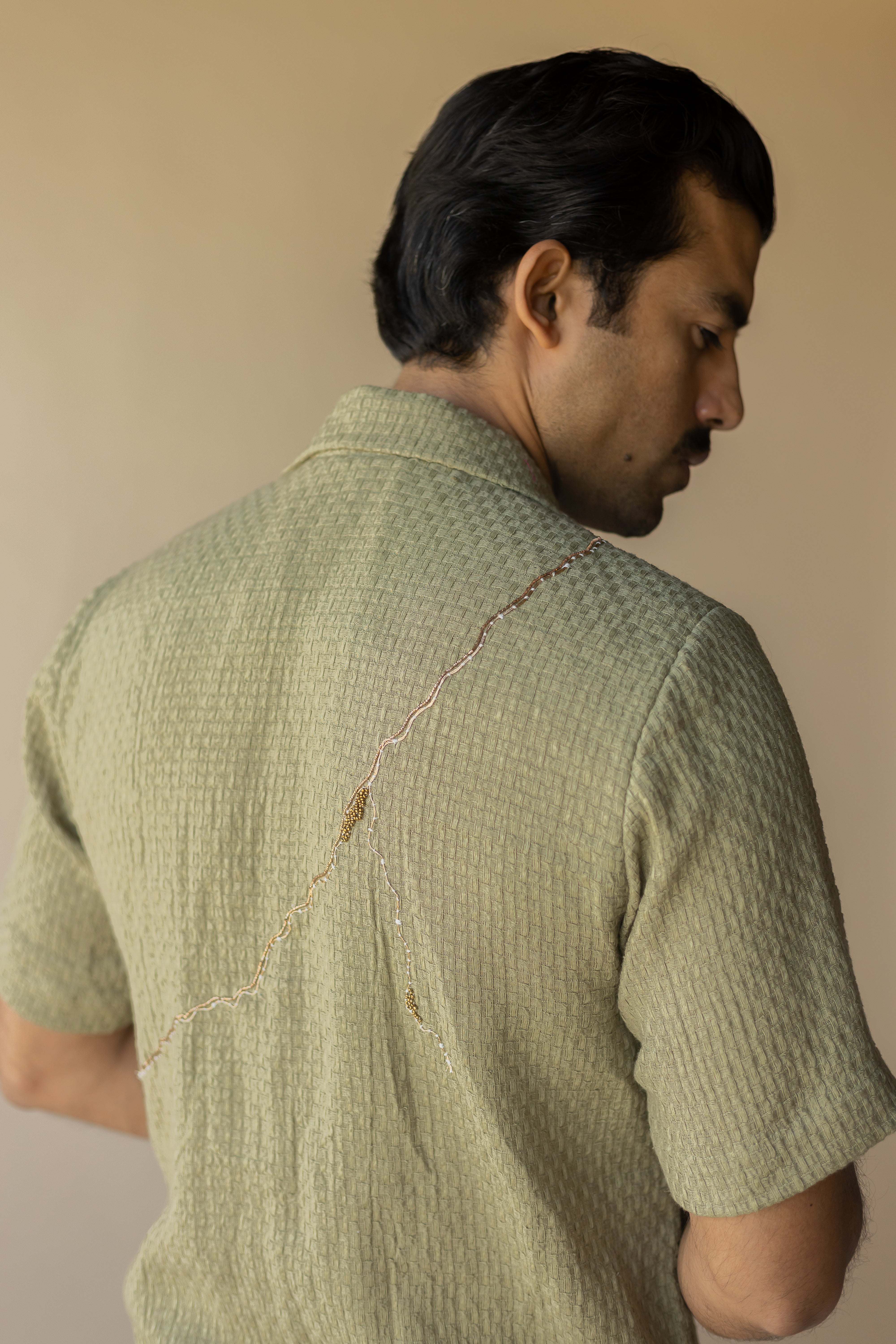 Sage Green Hasu Textured Shirt